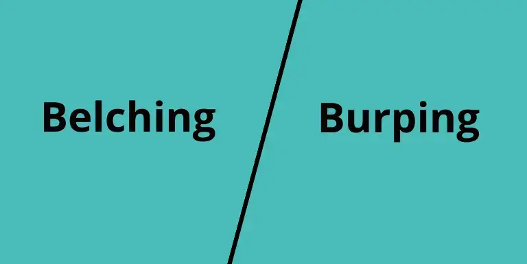 difference between belching and burping