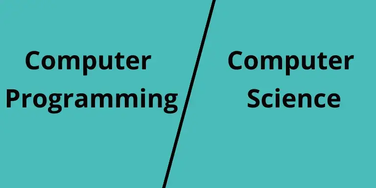 difference between computer programming and computer science